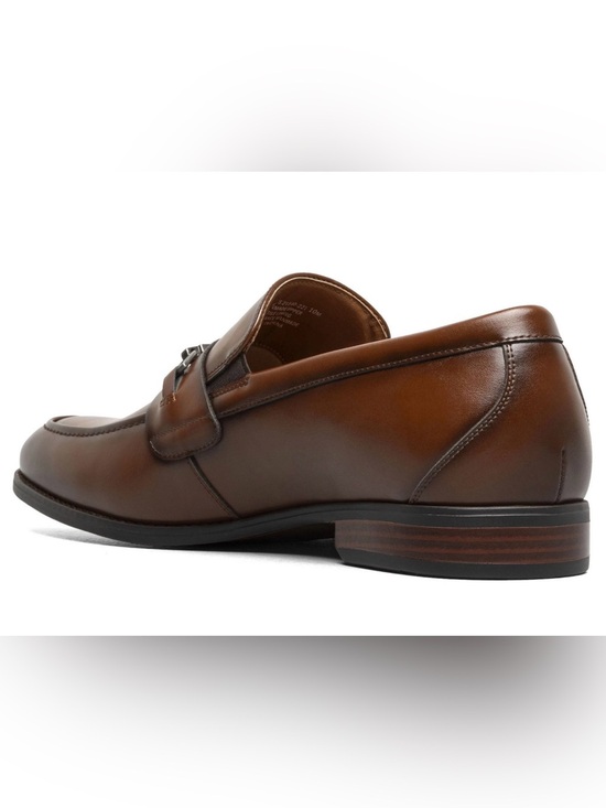 Stacy Adams Men\'s Chestnut Brown Leather Bit Loafers Size 9.5 Wide main image 4